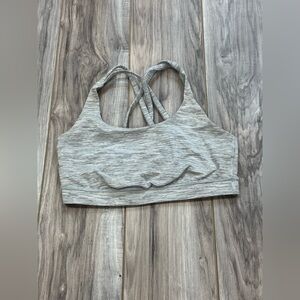 Lululemon Heather Grey Crisscross Racerback Sport Bra size 8